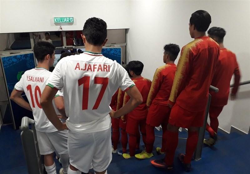 فوتبال زیر 16 سال قهرمانی آسیا، شکست ایران مقابل اندونزی در نیمه اول