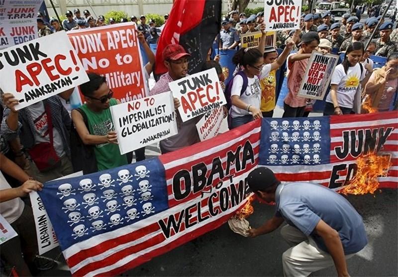 تظاهرات ضد آمریکایی در فیلیپین در آستانه نشست رهبران اَپِک