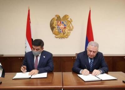 خبرنگاران وزرای دفاع عراق و ارمنستان تفاهم نامه همکاری امضا کردند