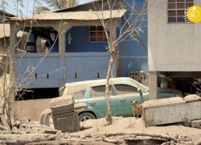 (تصاویر) دردسر فوران آتشفشان لا سوفیِر